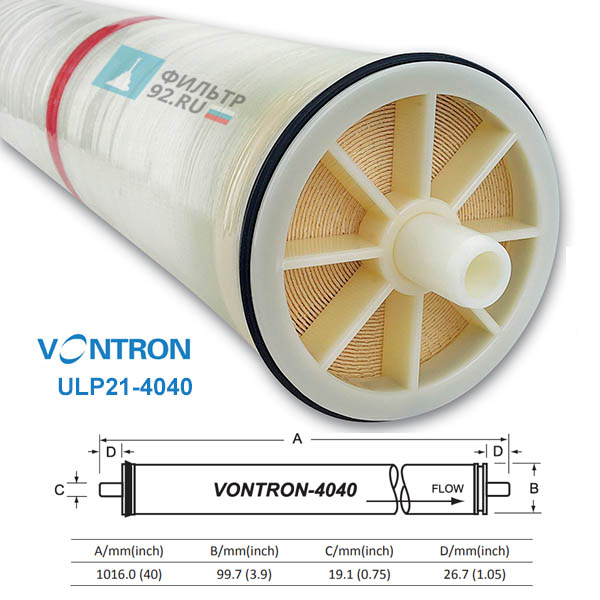 Обратноосмотическая мембранa Vontron ULP 21-4040 оригинал